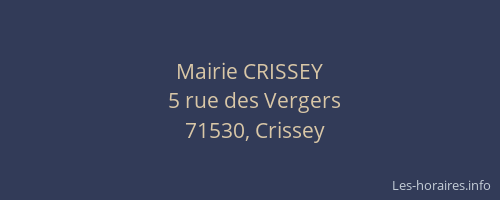 Mairie CRISSEY