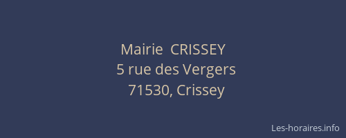 Mairie  CRISSEY