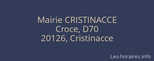 Mairie CRISTINACCE