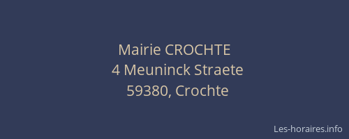 Mairie CROCHTE