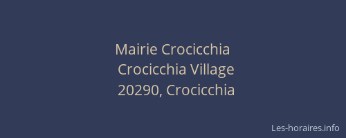 Mairie Crocicchia