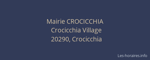 Mairie CROCICCHIA