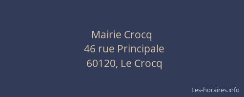 Mairie Crocq