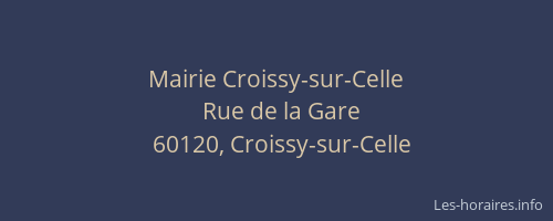 Mairie Croissy-sur-Celle