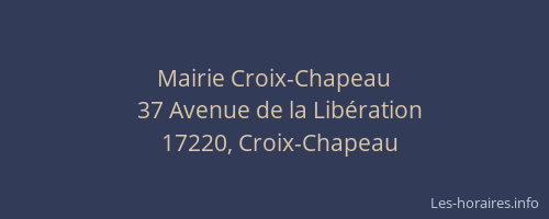 Mairie Croix-Chapeau