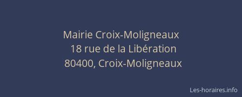 Mairie Croix-Moligneaux