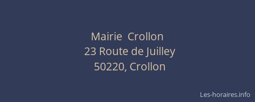 Mairie  Crollon