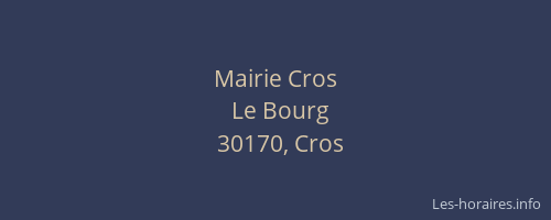 Mairie Cros