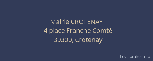 Mairie CROTENAY
