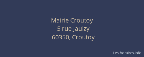 Mairie Croutoy