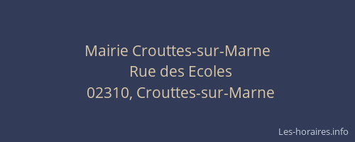 Mairie Crouttes-sur-Marne