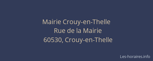 Mairie Crouy-en-Thelle