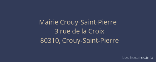 Mairie Crouy-Saint-Pierre