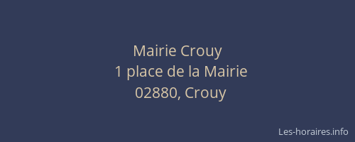 Mairie Crouy