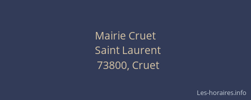 Mairie Cruet