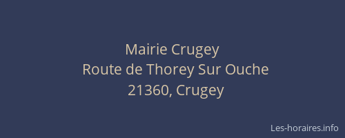 Mairie Crugey