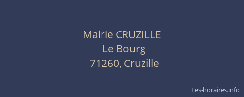 Mairie CRUZILLE