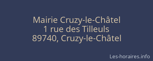 Mairie Cruzy-le-Ch&acirc;tel