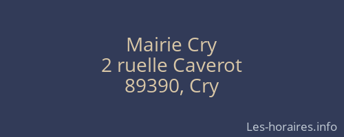 Mairie Cry