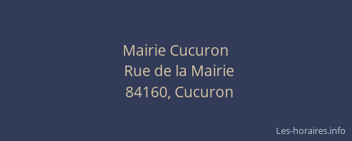 Mairie Cucuron