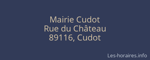 Mairie Cudot