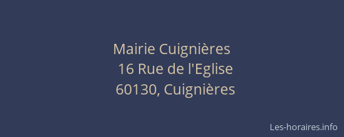 Mairie Cuigni&egrave;res