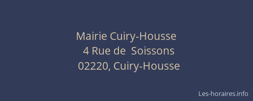 Mairie Cuiry-Housse