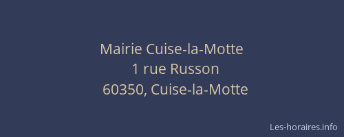 Mairie Cuise-la-Motte