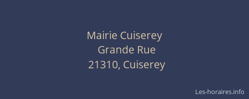 Mairie Cuiserey