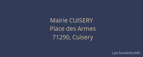 Mairie CUISERY