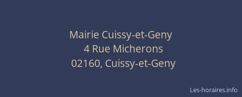 Mairie Cuissy-et-Geny