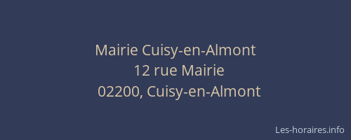 Mairie Cuisy-en-Almont