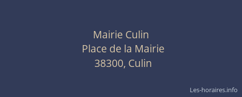 Mairie Culin