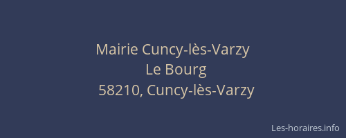 Mairie Cuncy-lès-Varzy