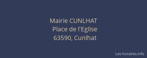 Mairie CUNLHAT