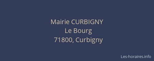 Mairie CURBIGNY