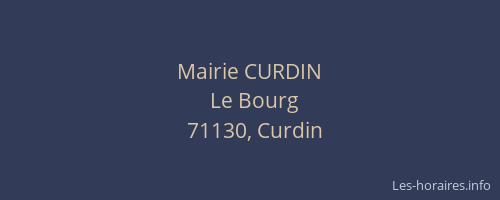 Mairie CURDIN