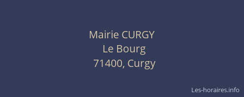 Mairie CURGY