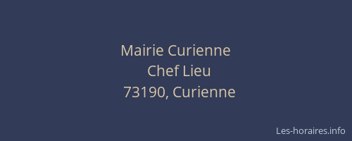 Mairie Curienne