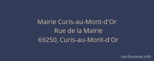Mairie Curis-au-Mont-d'Or