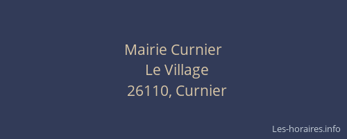 Mairie Curnier