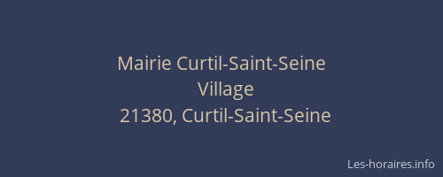 Mairie Curtil-Saint-Seine