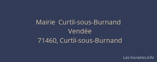 Mairie  Curtil-sous-Burnand