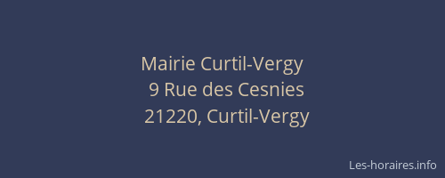 Mairie Curtil-Vergy