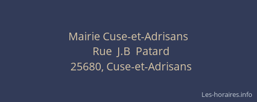 Mairie Cuse-et-Adrisans