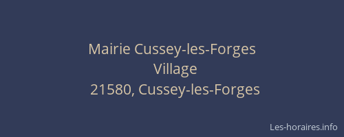 Mairie Cussey-les-Forges
