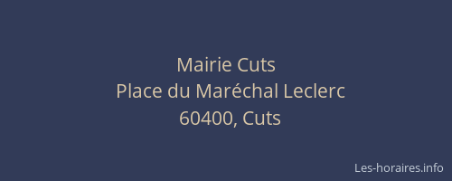 Mairie Cuts