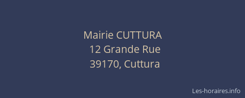 Mairie CUTTURA