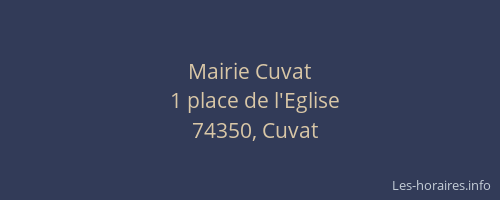 Mairie Cuvat