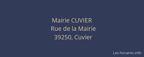 Mairie CUVIER